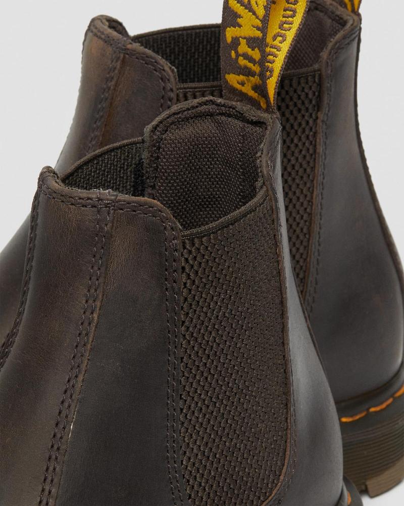 Botas De Trabajo Dr Martens 2976 Slip Resistant Cuero Mujer Azules Marrom | MX 3PJJ